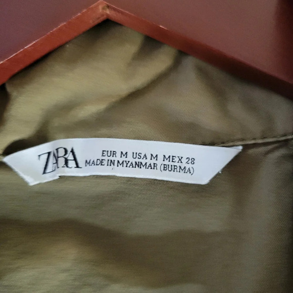 ❤️ 3 for $35 Zara 1/4 zip up mock  neck lightweight utility jacket Anorak Medium - Picture 5 of 8